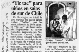 "Tic-tac" para niños en salas de sur de Chile  [artículo].
