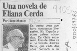 Una novela de Eliana Cerda  [artículo] Hugo Montes.