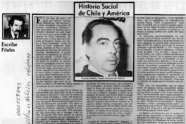 Historia social de Chile y América  [artículo] Filebo.
