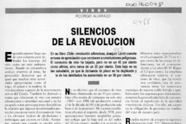 Silencios de la revolución  [artículo] Rodrigo Alvarado.