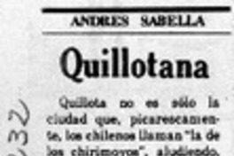 Quillotana  [artículo] Andrés Sabella.