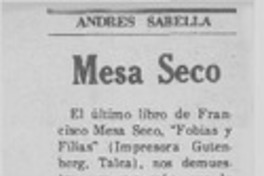 Mesa Seco  [artículo] Andrés Sabella.