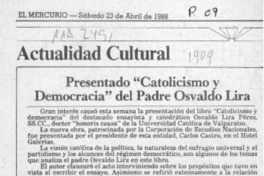 Presentado "Catolicismo y Democracia" del Padre Osvaldo Lira