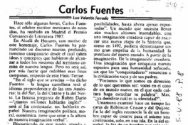 Carlos Fuentes  [artículo] Luis Valentín Ferrada.