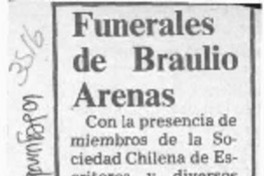 Funerales de Braulio Arenas  [artículo].