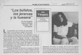 "Los búfalos, los jerarcas y la huesera"  [artículo] Alfonso Calderón.