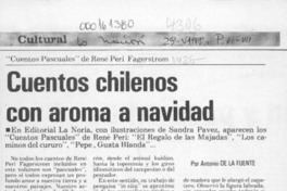 Cuentos chilenos con aroma a navidad  [artículo] Antonio de la Fuente.