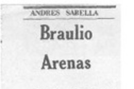 Braulio Arenas  [artículo] Andrés Sabella.