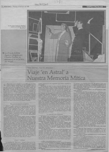 Viaje 'en astral' a nuestra memoria mítica  [artículo] Susana Ponce de León G.