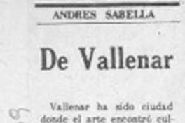 De Vallenar  [artículo] Andrés Sabella.