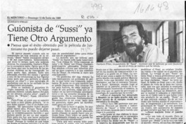 Guionista de "Sussi" ya tiene otro argumento  [artículo] Ana Jose Silva V.
