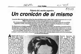 Un cronicón de sí mismo  [artículo] Alfonso Calderón.