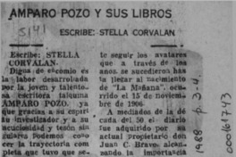Amparo Pozo y sus libros  [artículo] Stella Corvalán.