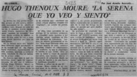 Hugo Thénoux Moure, "La Serena que yo veo y siento"  [artículo] José Arraño Acevedo.