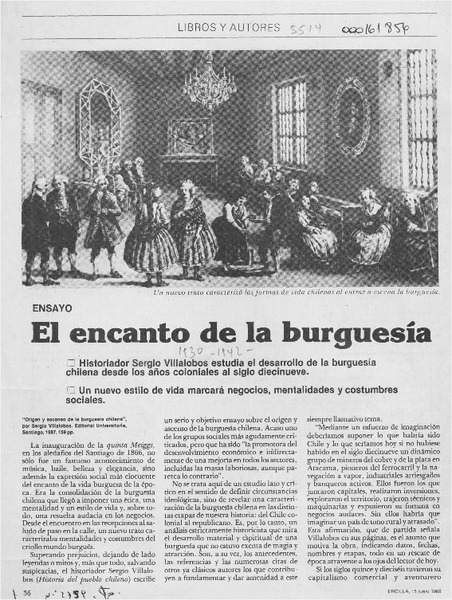 El encanto de la burguesía  [artículo] Jaime Quezada.