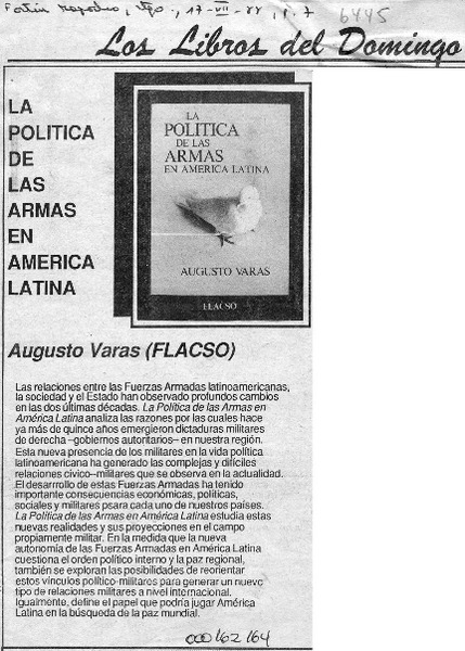 La Política de las armas en América Latina  [artículo].