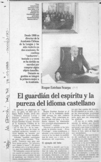 El Guardián del espíritu y la pureza del idioma castellano  [artículo].