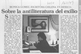 Sobre la antiliteratura del exilio  [artículo] Enrique Gutiérrez Aicardi.