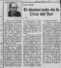 El desterrado de la Cruz del Sur  [artículo] Emilio Oviedo.