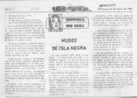 Museo de Isla Negra  [artículo] Hugo Gaviola.