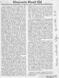 Almirante Montt 454  [artículo] Luis Sánchez Latorre.