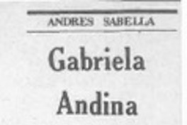 Gabriela andina