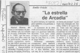 "La estrella de Arcadia"  [artículo] Emilio Oviedo.