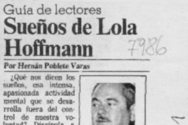 Sueños de Lola Hoffmann  [artículo] Hernán Poblete Varas.