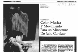 Color, música y movimiento para un Minotauro de Julio Cortázar  [artículo] R. L.