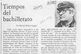 Tiempos del bachillerato  [artículo] Marino Muñoz Lagos.