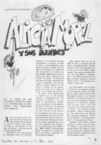 Alicia Morel y sus duendes  [artículo] Manuel Gallegos.