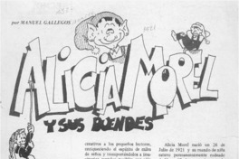 Alicia Morel y sus duendes  [artículo] Manuel Gallegos.