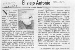 El viejo Antonio  [artículo] Andrés Sabella.
