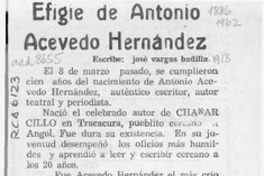 Efigie de Antonio Acevedo Hernández  [artículo] José Vargas Badilla.