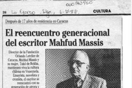 El reencuentro generacional del escritor Mahfud Massis
