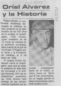 Oriel Alvarez y la Historia