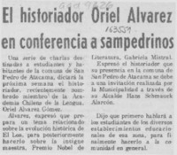 El Historiador Oriel Alvarez en conferencia a sampedrinos