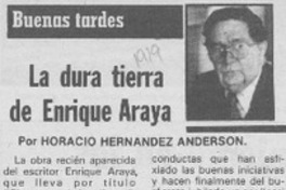 La dura tierra de Enrique Araya