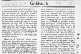 Goldsack  [artículo] Luis Sánchez Latorre.