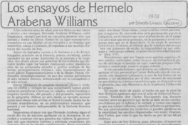 Los ensayos de Hermelo Arabena Williams
