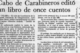 Cabo de Carabineros editó un libro de once cuentos