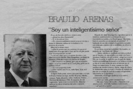Braulio Arenas, "Soy un inteligentísimo señor"
