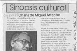 Charla de Miguel Arteche  [artículo].