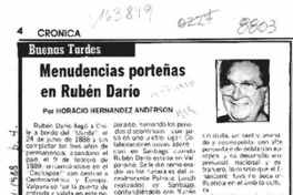 Menudencias porteñas en Rubén Darío  [artículo] Horacio Hernández Anderson.