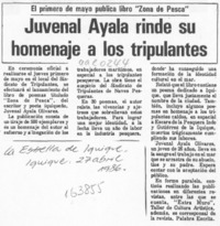 Juvenal Ayala rinde su homenaje a los tripulantes