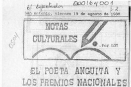 El poeta Anguita y los Premios Nacionales  [artículo] Lot.
