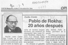 Pablo de Rokha, 20 años después  [artículo] Emilio Oviedo.