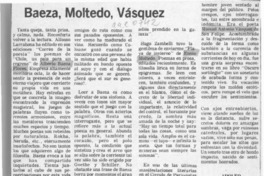 Baeza, Moltedo, Vásquez  [artículo] Adolfo Schwarzenberg.
