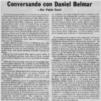 Conversando con Daniel Belmar