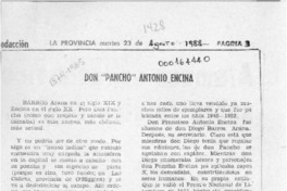 Don "Pancho" Antonio Encina  [artículo].